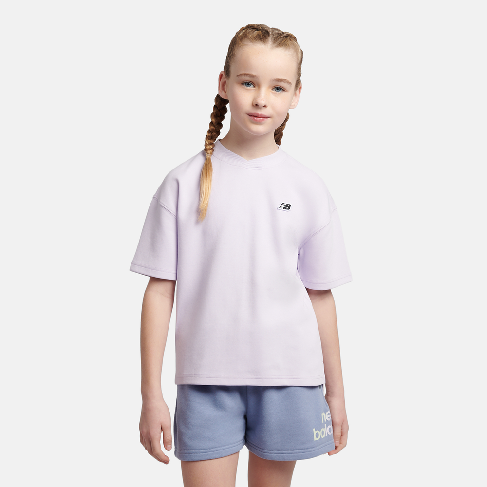 Gyerek póló New Balance LAKG0135RIG – lila