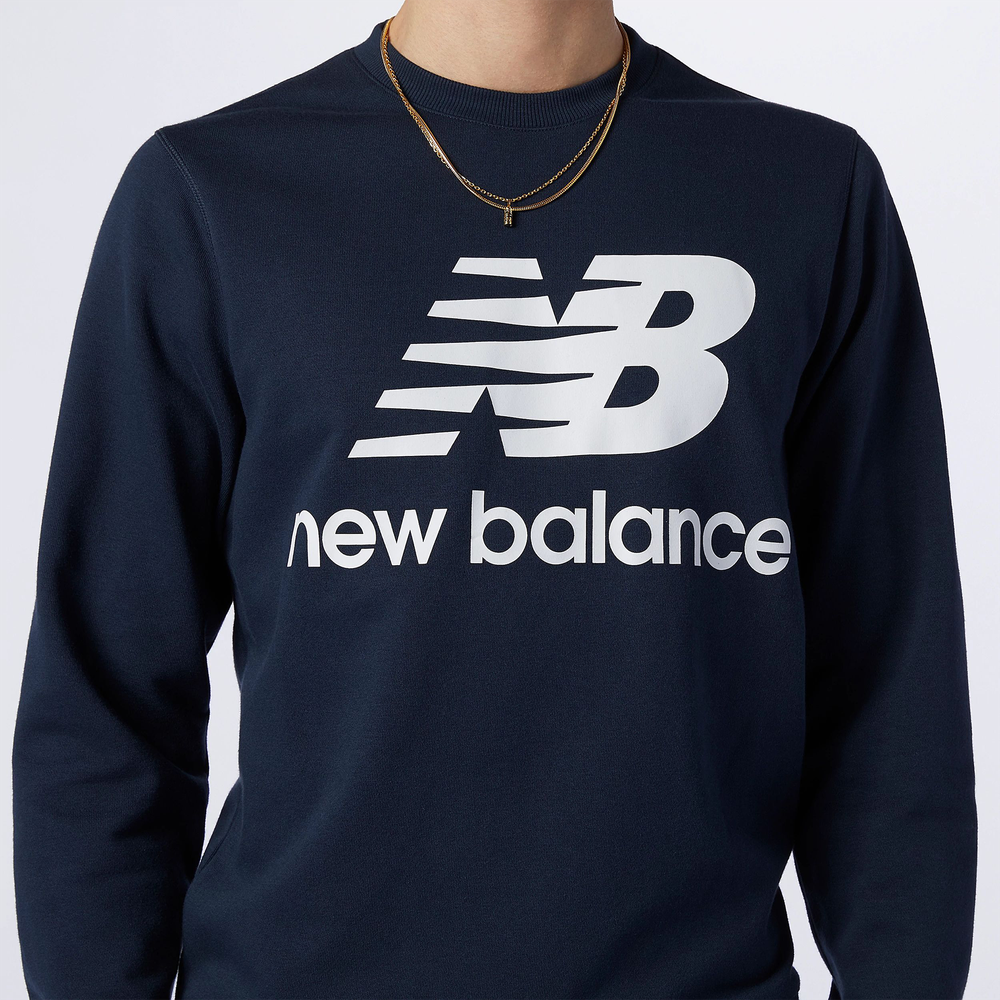 Pulóver New Balance MT03560ECL – sötétkék