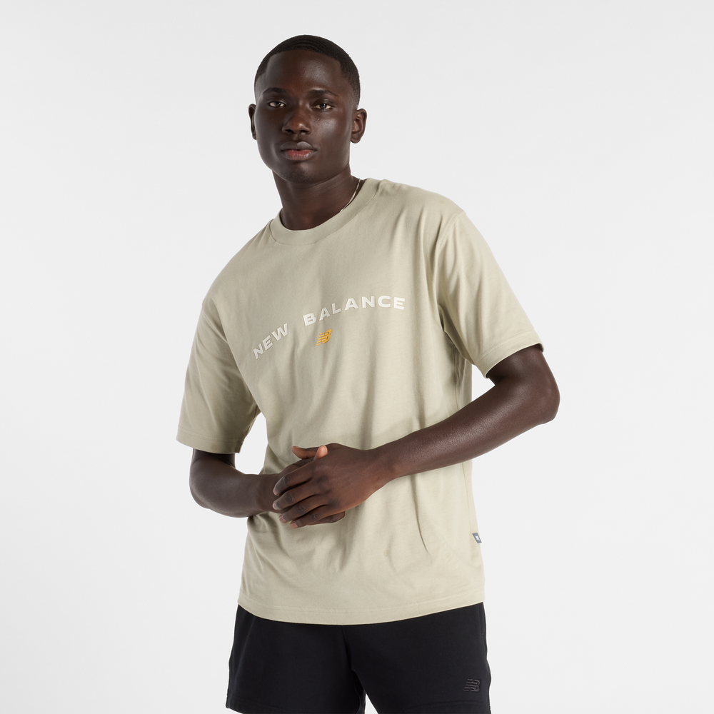 Férfi póló New Balance MT51506OVN – bézs