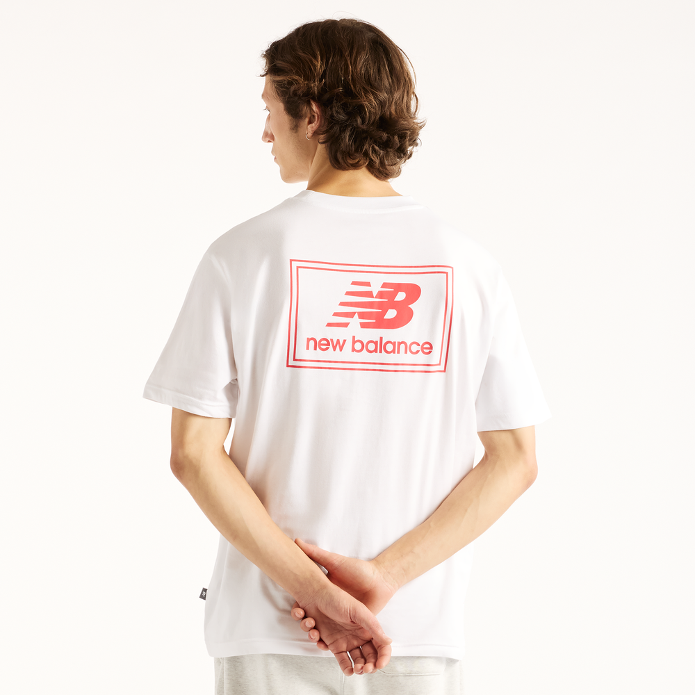 Férfi póló New Balance Woven Label – fehér