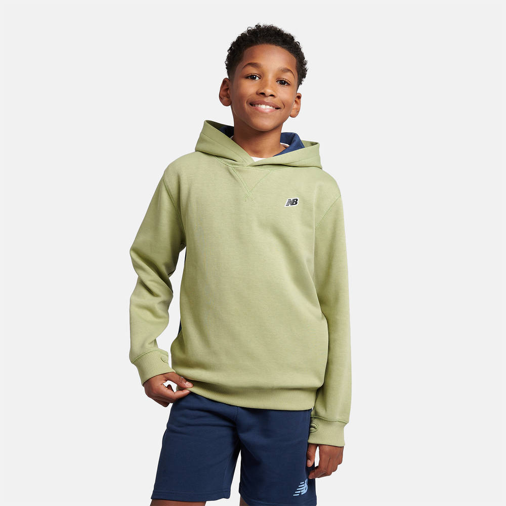 Gyerek pulóver New Balance LAKB0192EEN – zöld