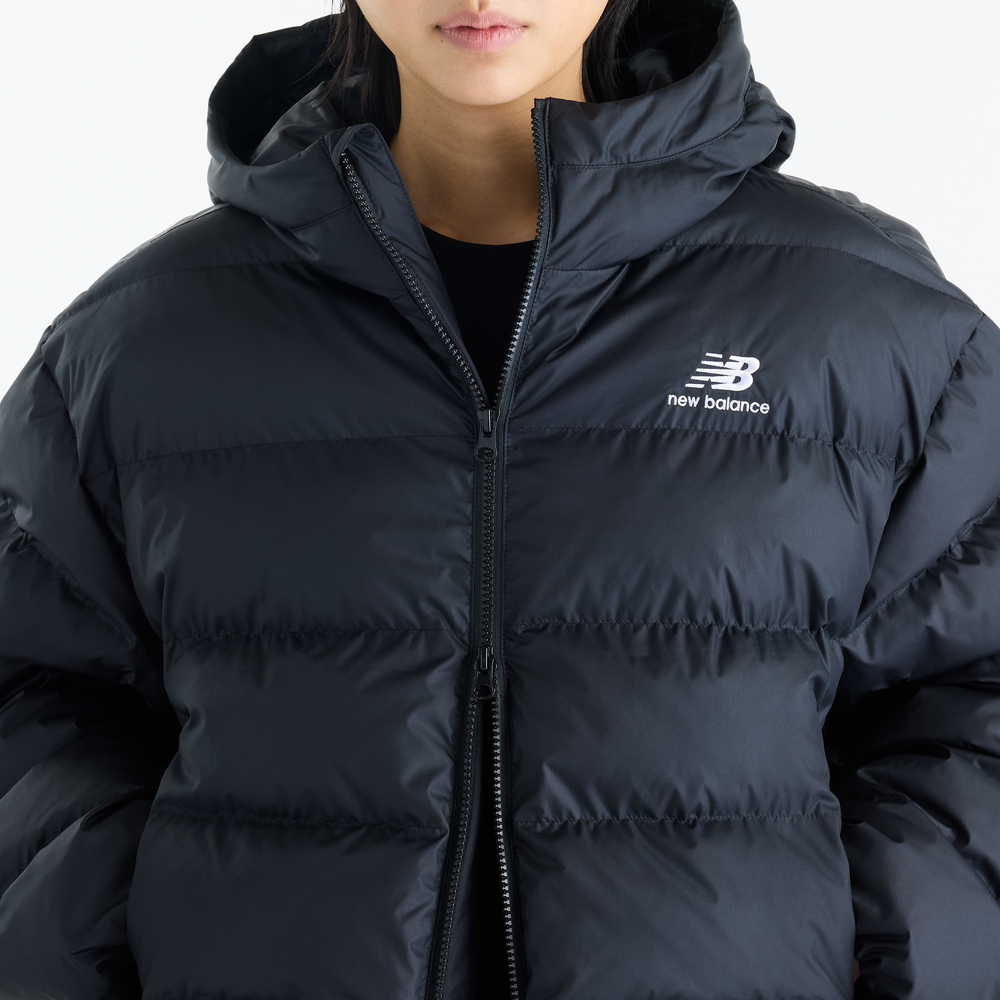 Női kabát New Balance Boston Puffer – fekete