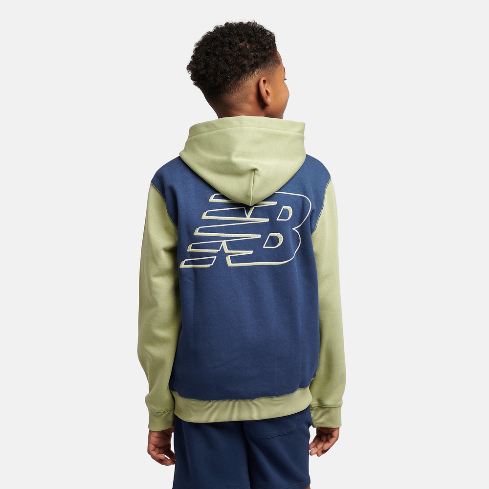 Gyerek pulóver New Balance LAKB0192EEN – zöld