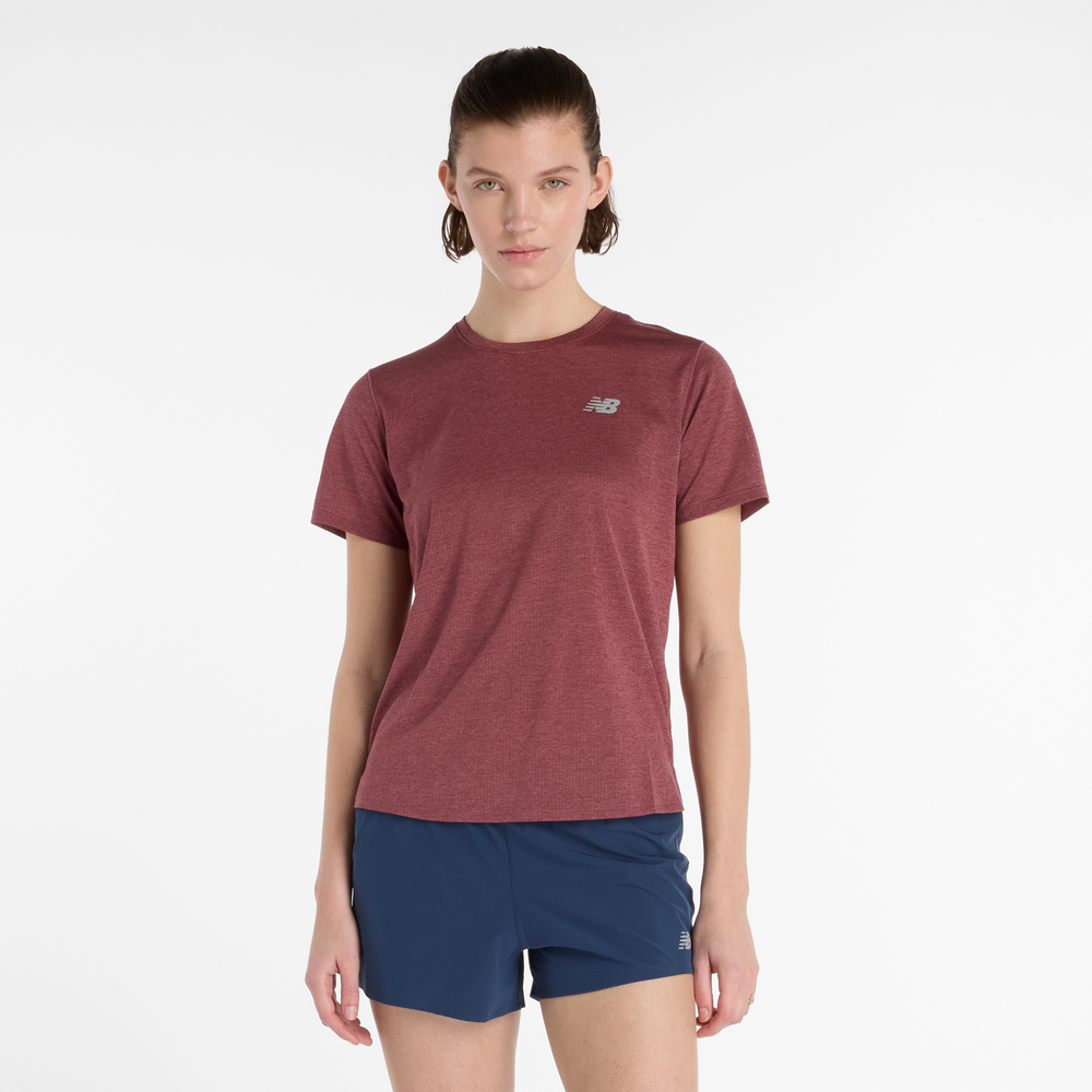 Női póló New Balance WT41253WUR – bordó