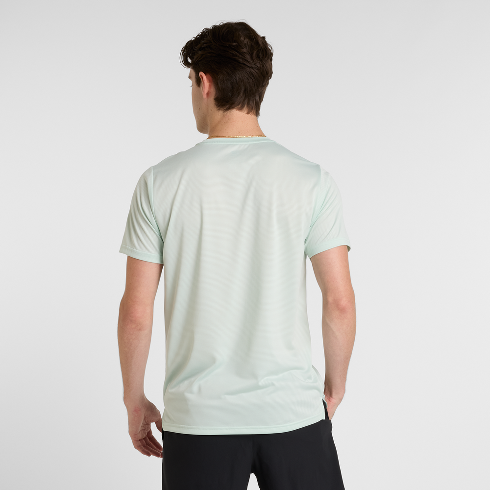 Férfi futópóló New Balance MT41222CYS – menta