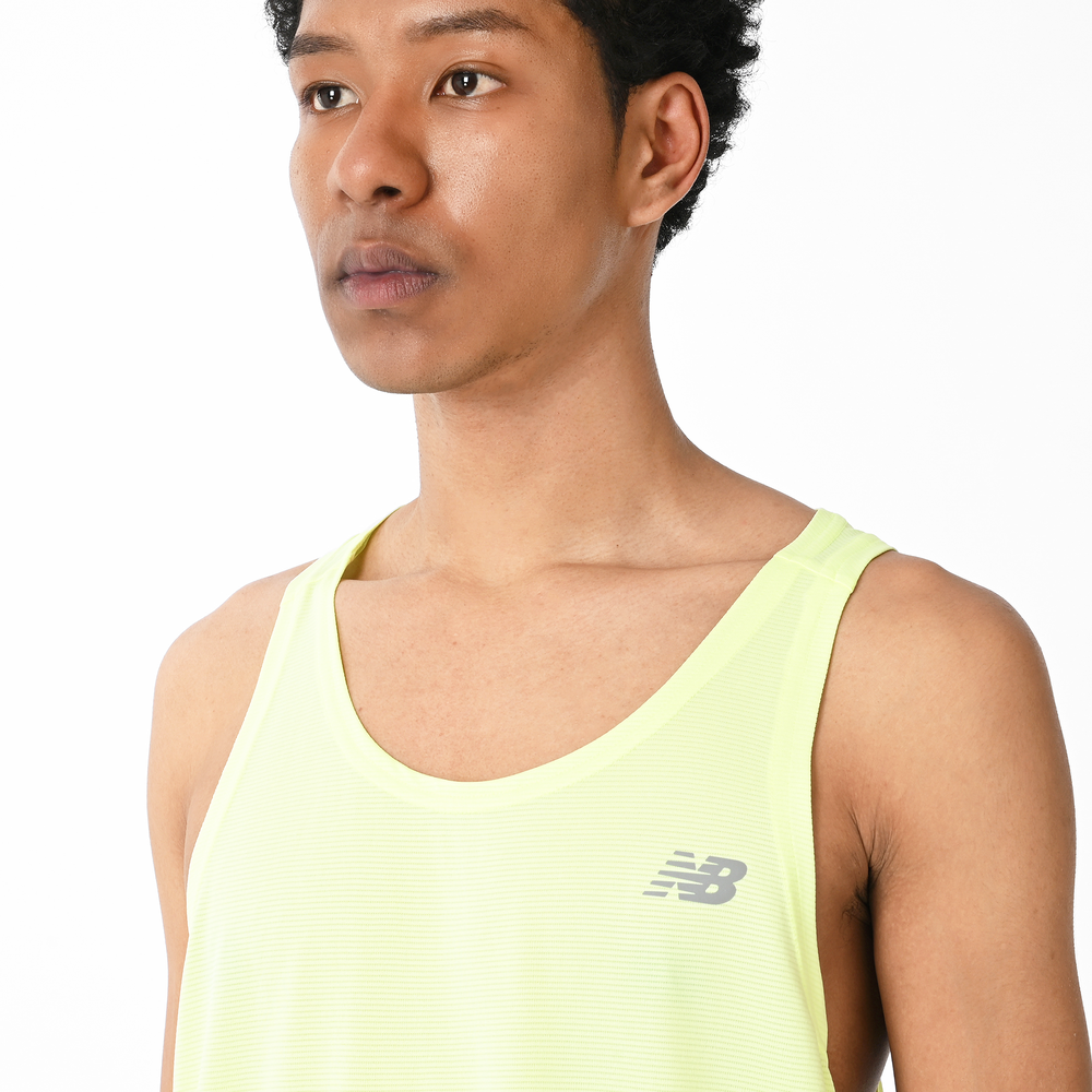 Férfi futópóló New Balance MT41220AFG – zöld