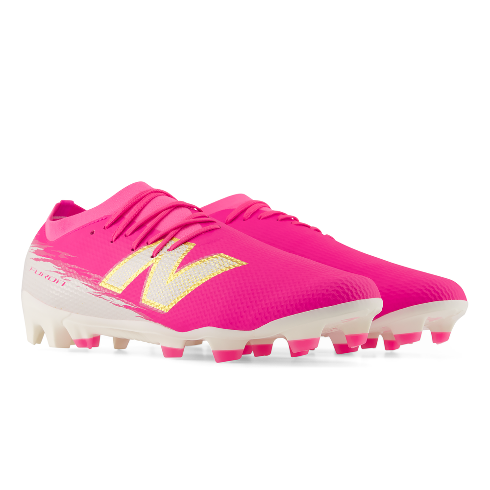 Férfi focicipő New Balance FURON TEAM FG V8 UF3F4KE – rózsaszín