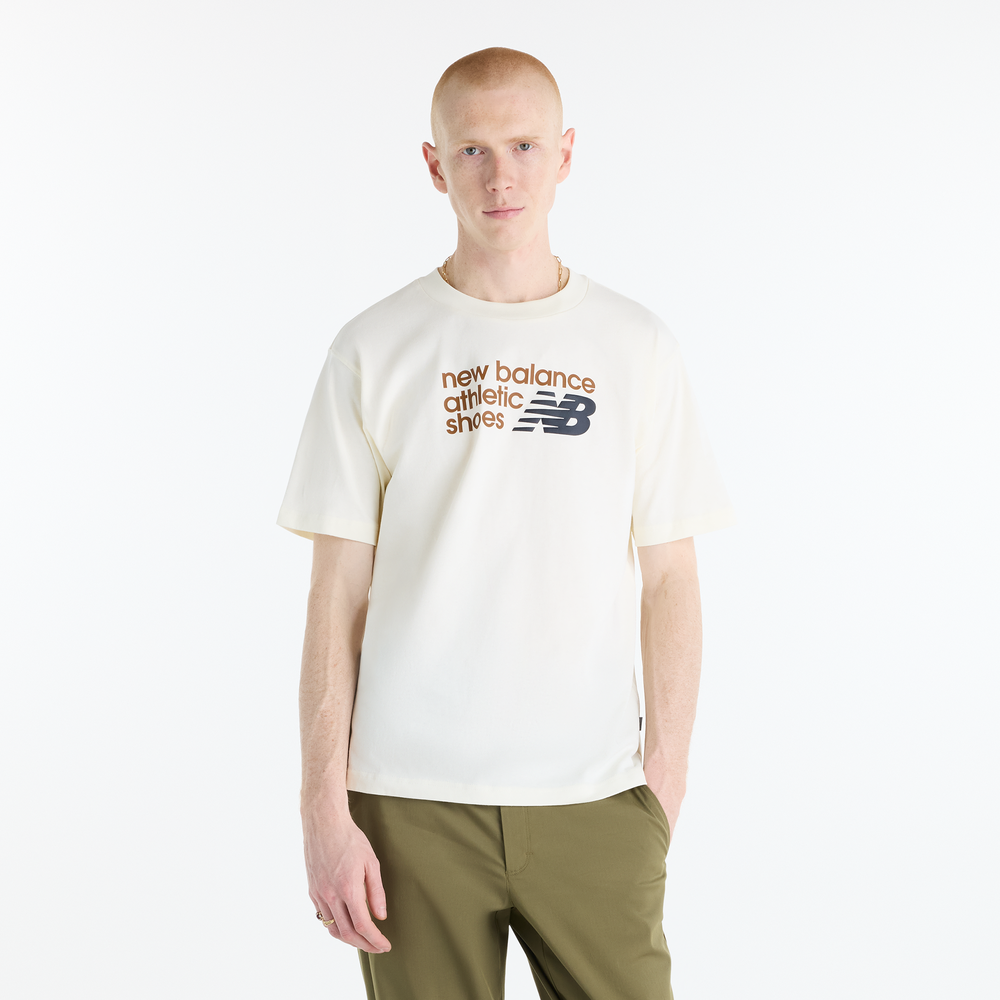Férfi póló New Balance MT51900AGA – bézs