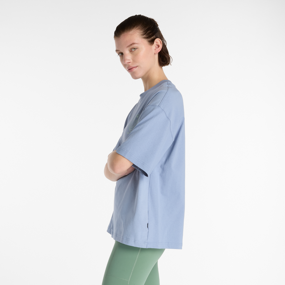 Női póló New Balance WT51940DUS – kék
