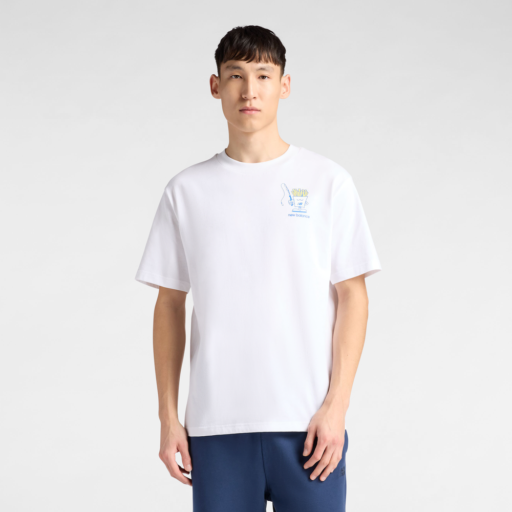 Férfi póló New Balance MT61I5BMWT – fehér