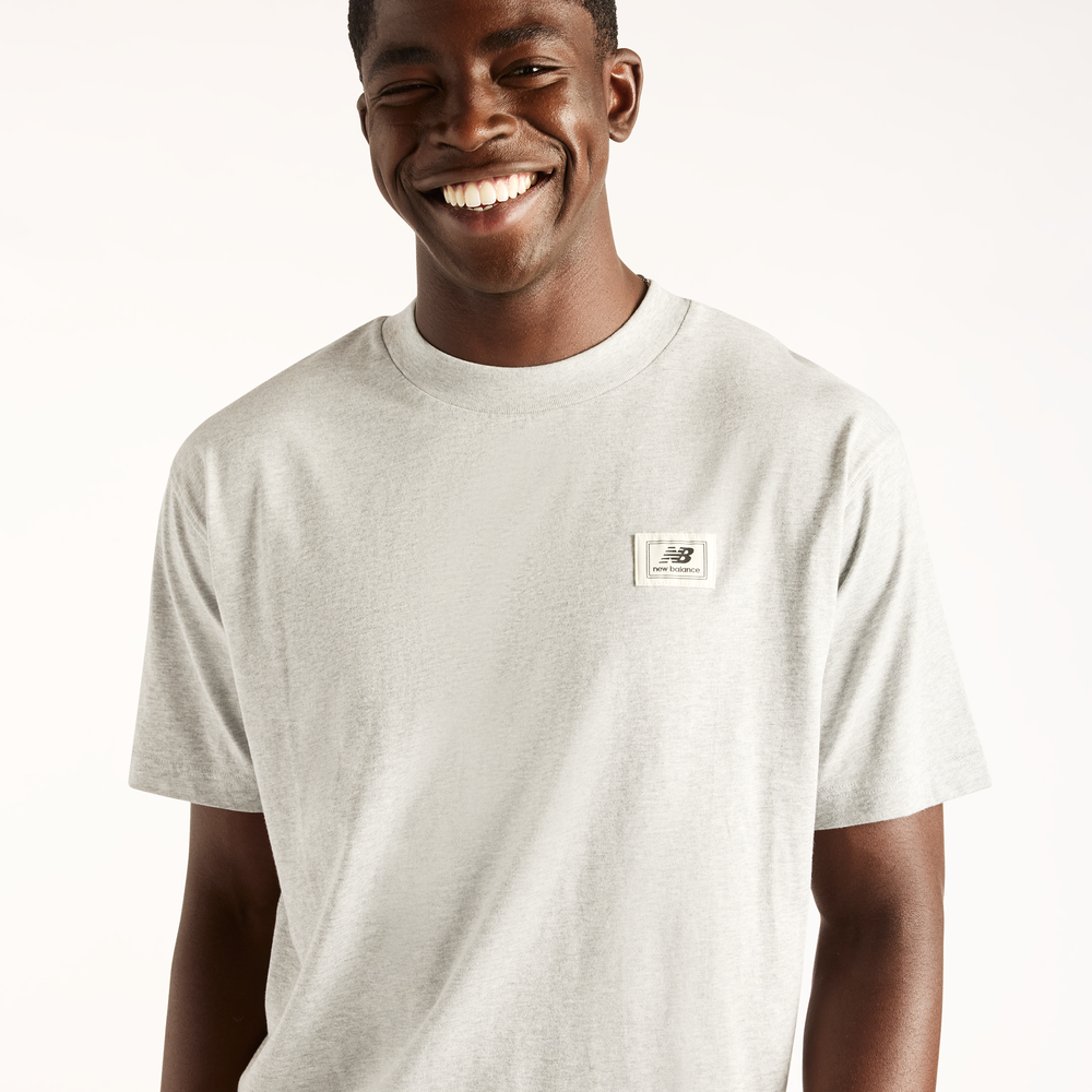 Férfi póló New Balance Woven Label – szürke