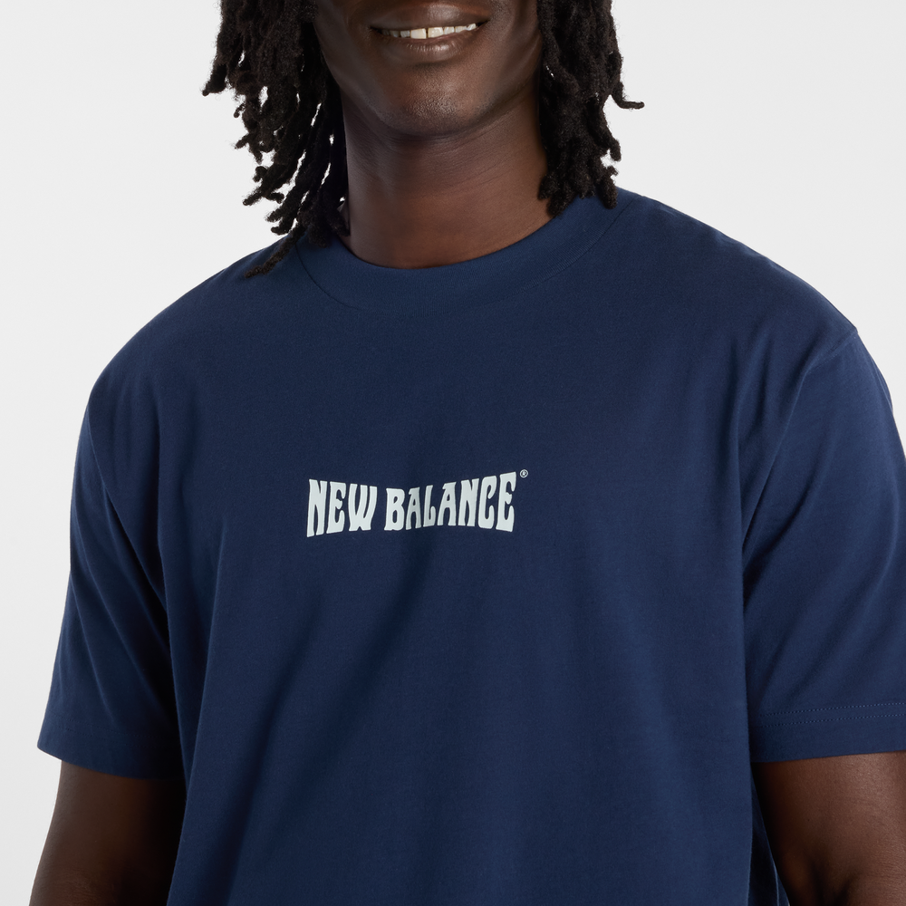 Férfi póló New Balance MT61B2STNNY – sötétkék