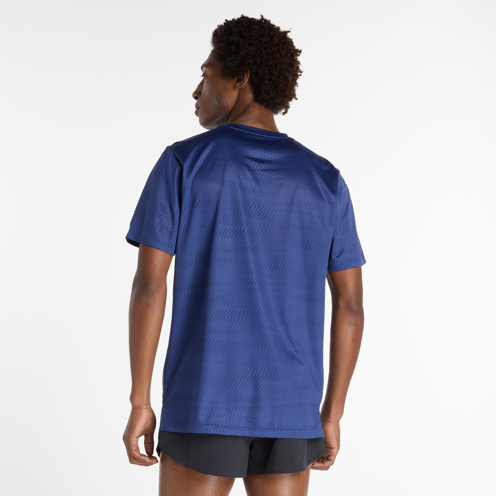 Férfi futópóló New Balance MT53217NNY – sötétkék