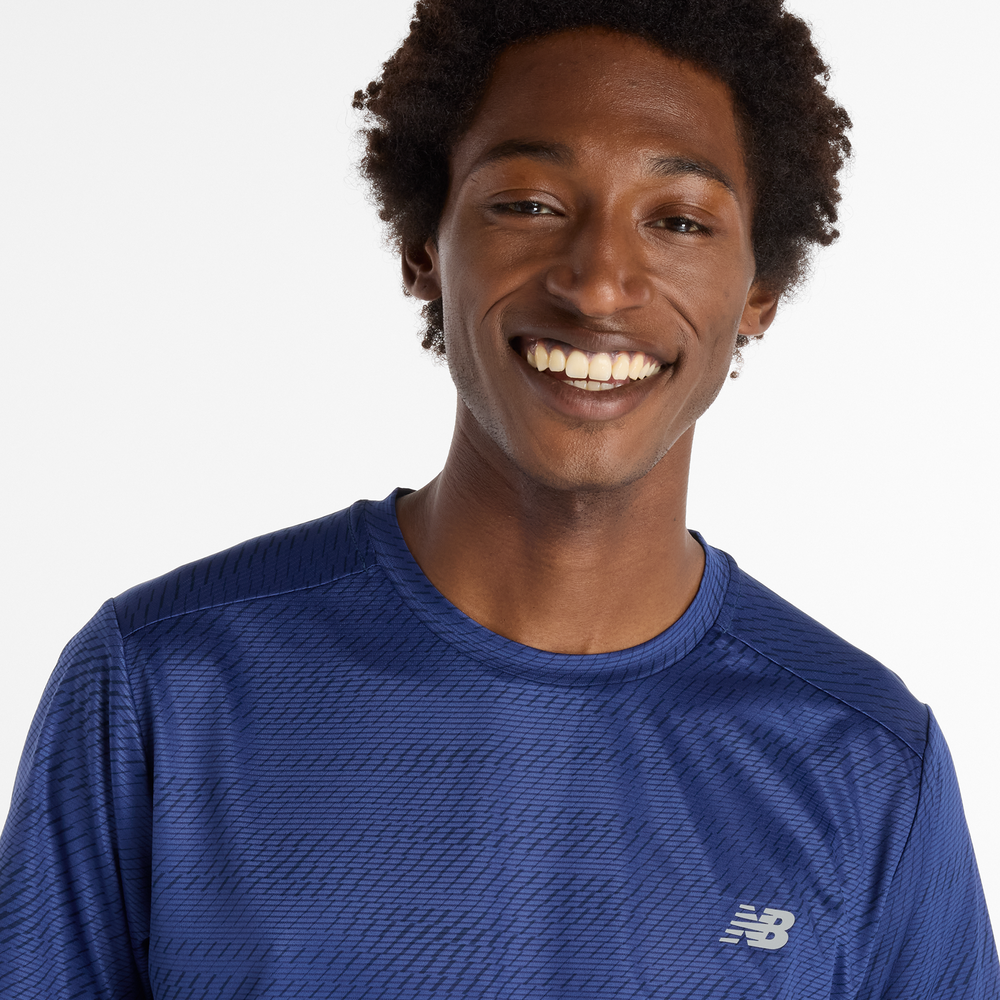 Férfi futópóló New Balance MT53217NNY – sötétkék