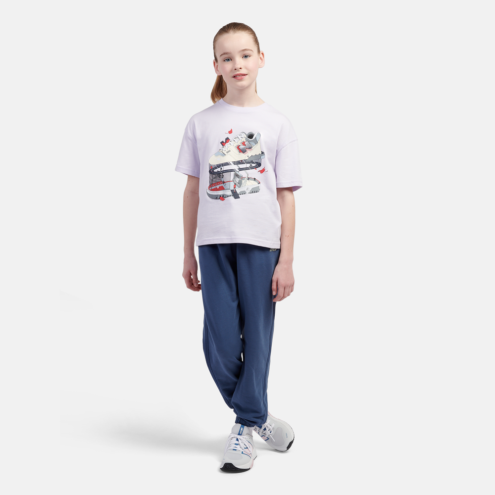 Gyerek póló New Balance LAKG0117RIG – lila