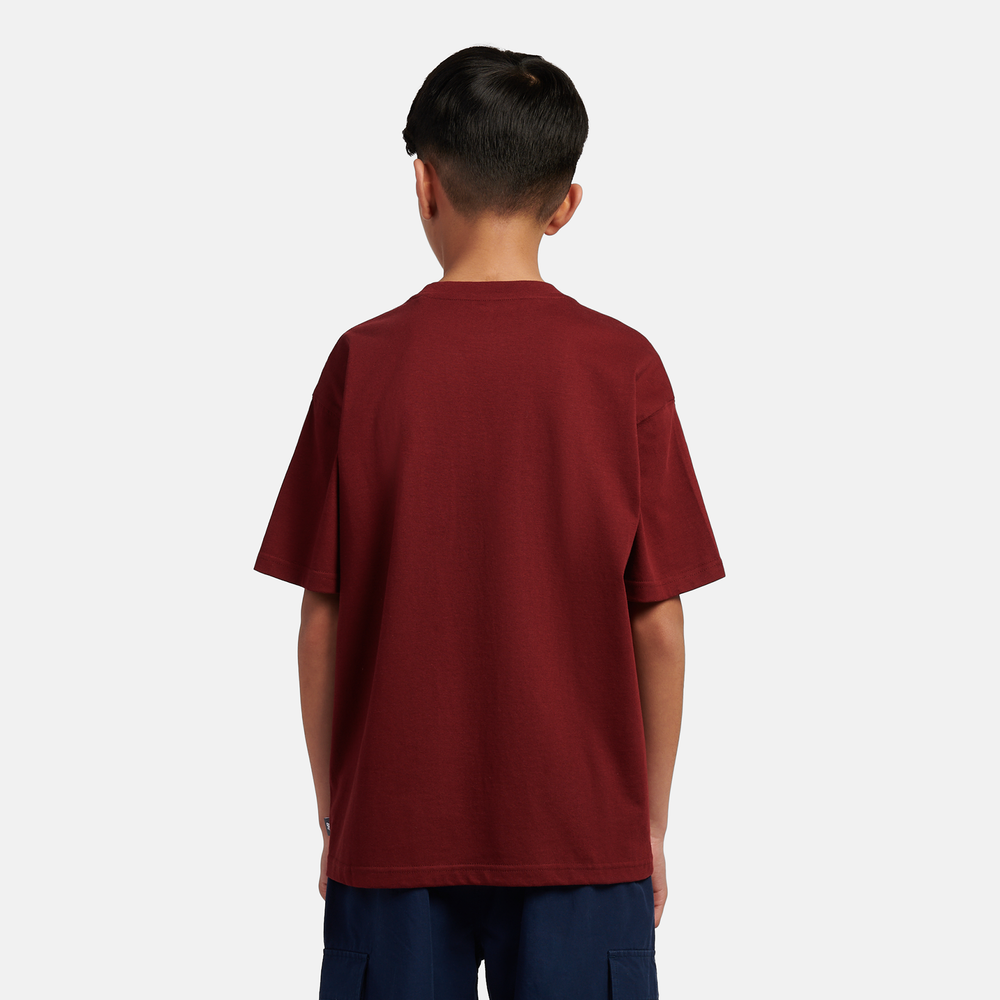 Gyerek póló New Balance LAKB0340MHB – bordó