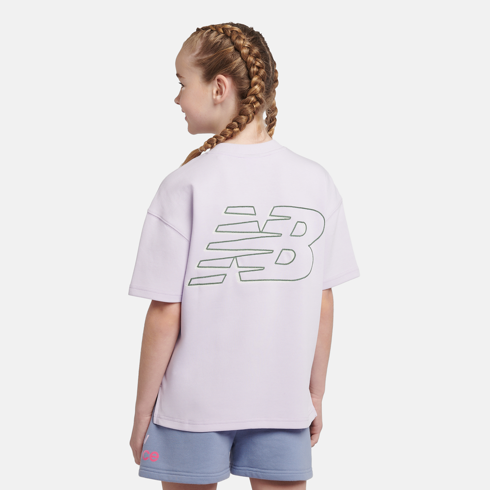 Gyerek póló New Balance LAKG0135RIG – lila