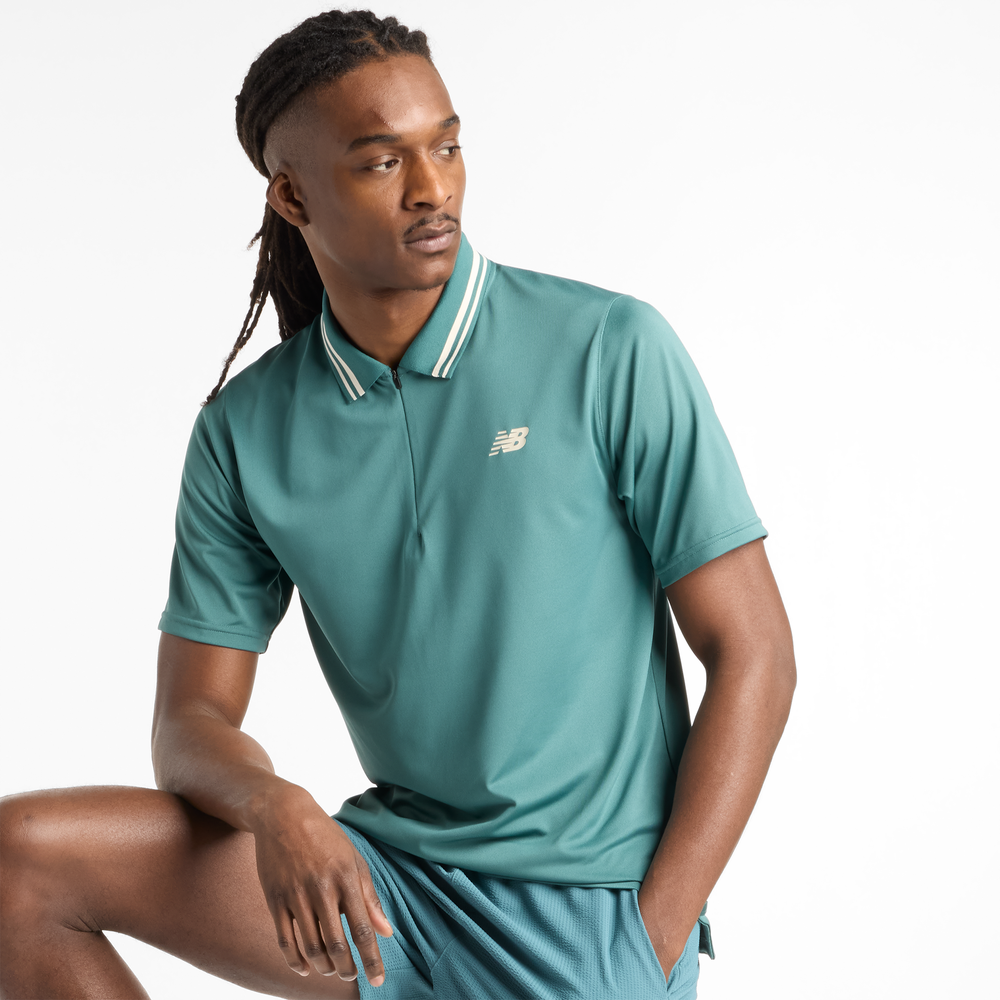 Férfi futópóló New Balance MT41402NUS – zöld