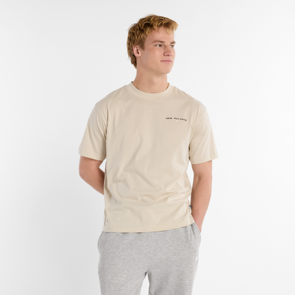 Férfi futópóló New Balance MT51507TWF – bézs