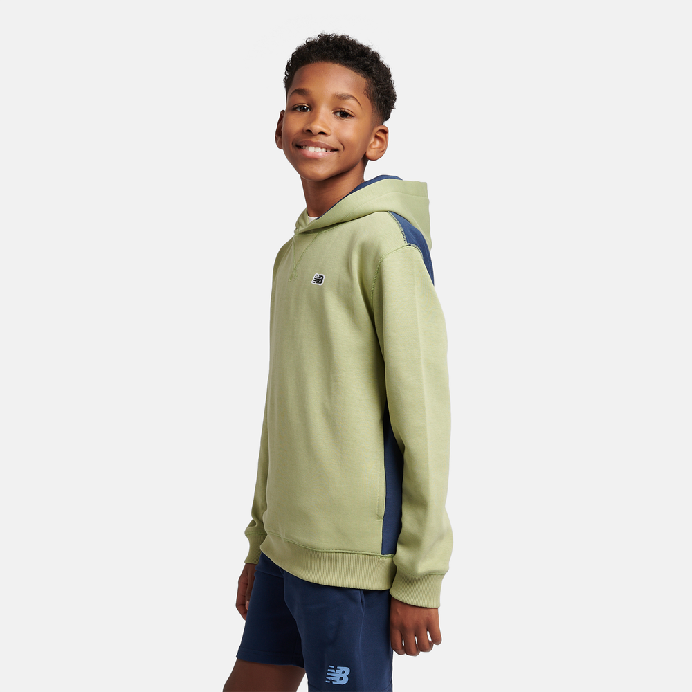 Gyerek pulóver New Balance LAKB0192EEN – zöld