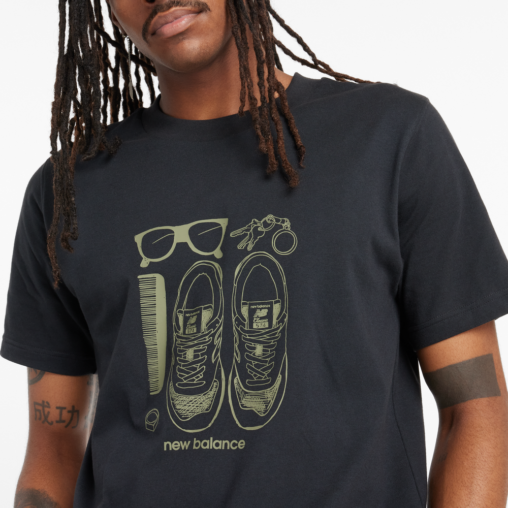 Férfi póló New Balance MT43902BK – fekete