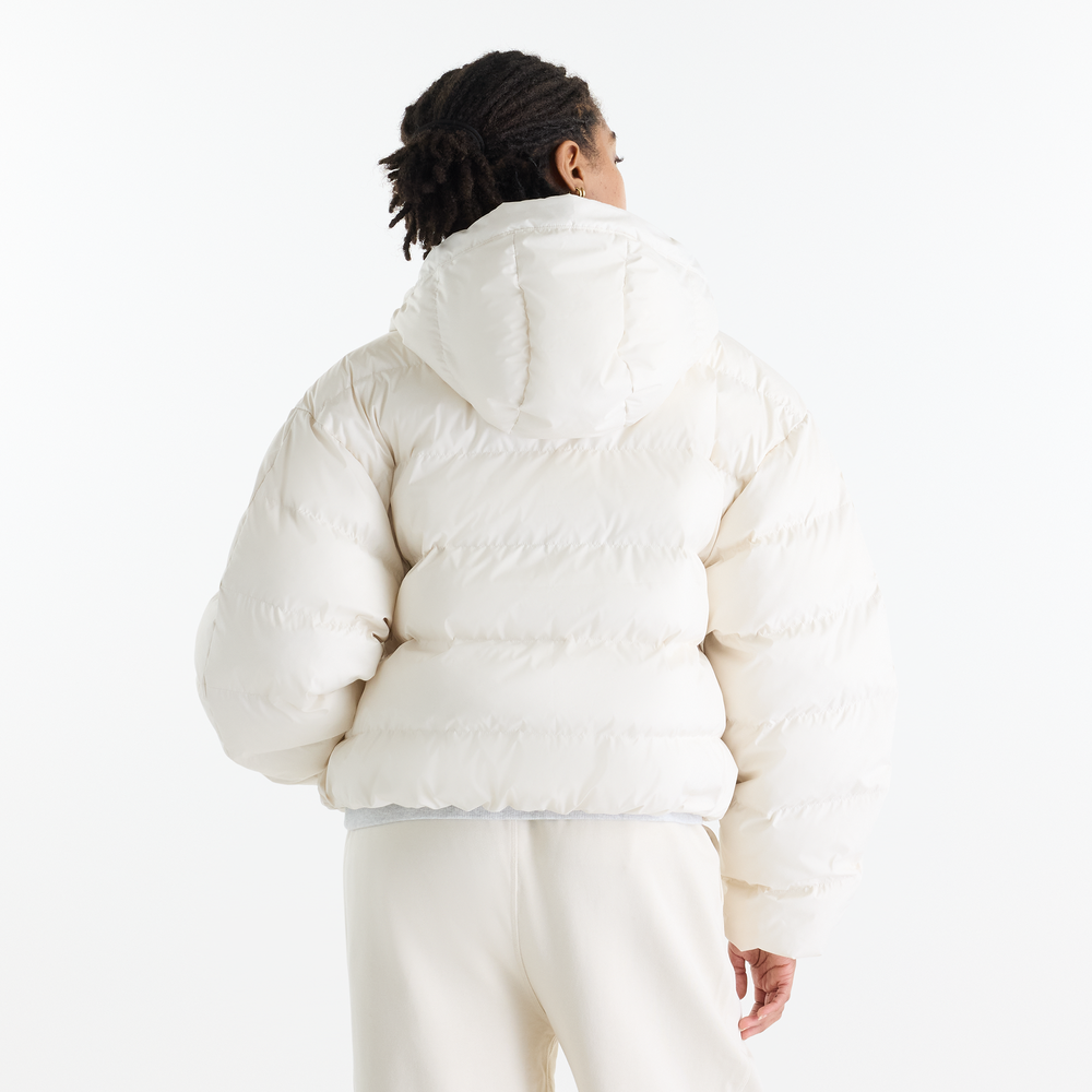 Női kabát New Balance Boston Puffer – bézs