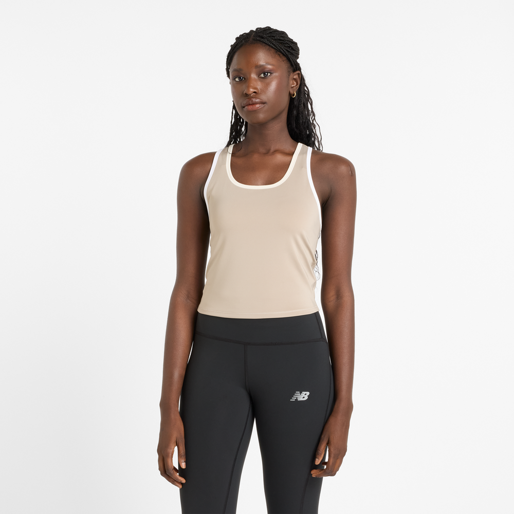 Női póló New Balance WT51401ADS – bézs