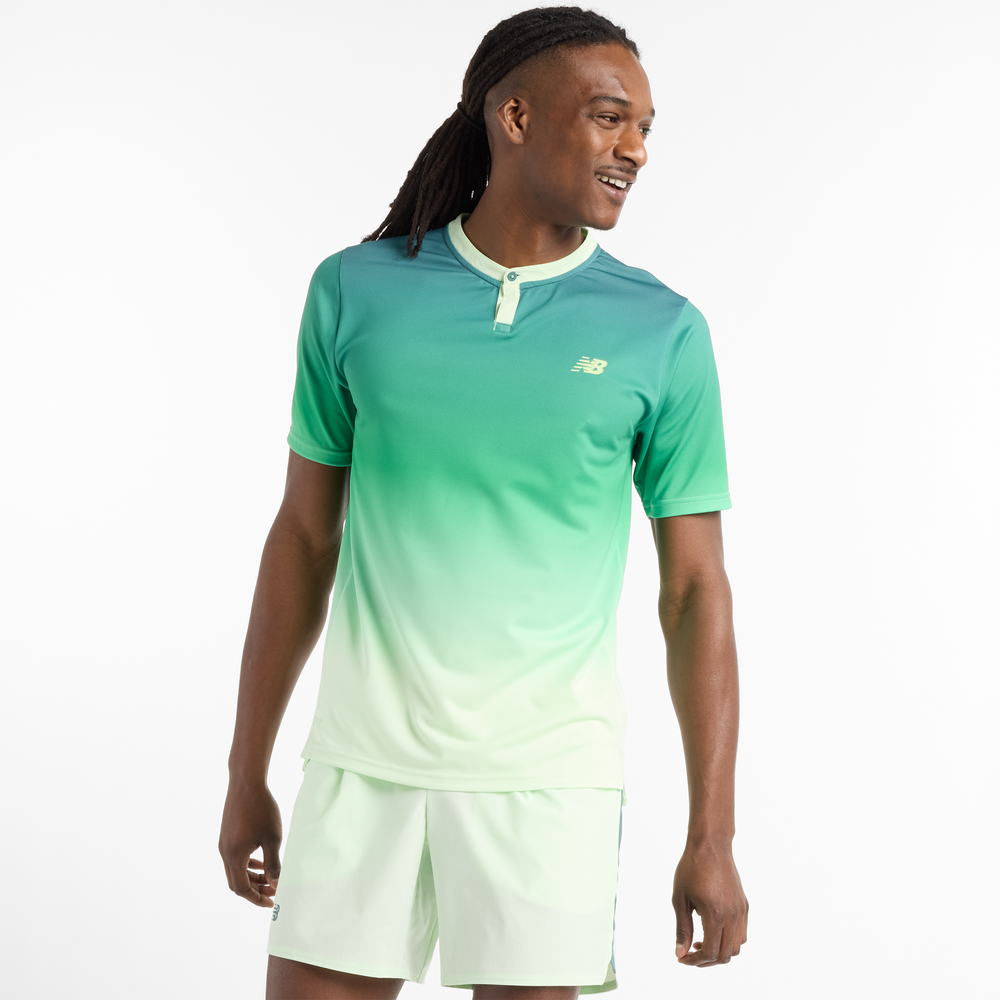 Férfi futópóló New Balance MT41406MEW – zöld