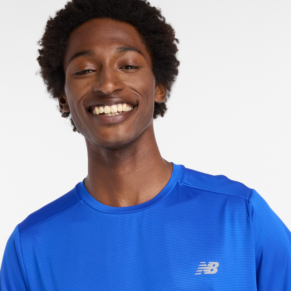 Férfi futópóló New Balance MT41222BUM – kék