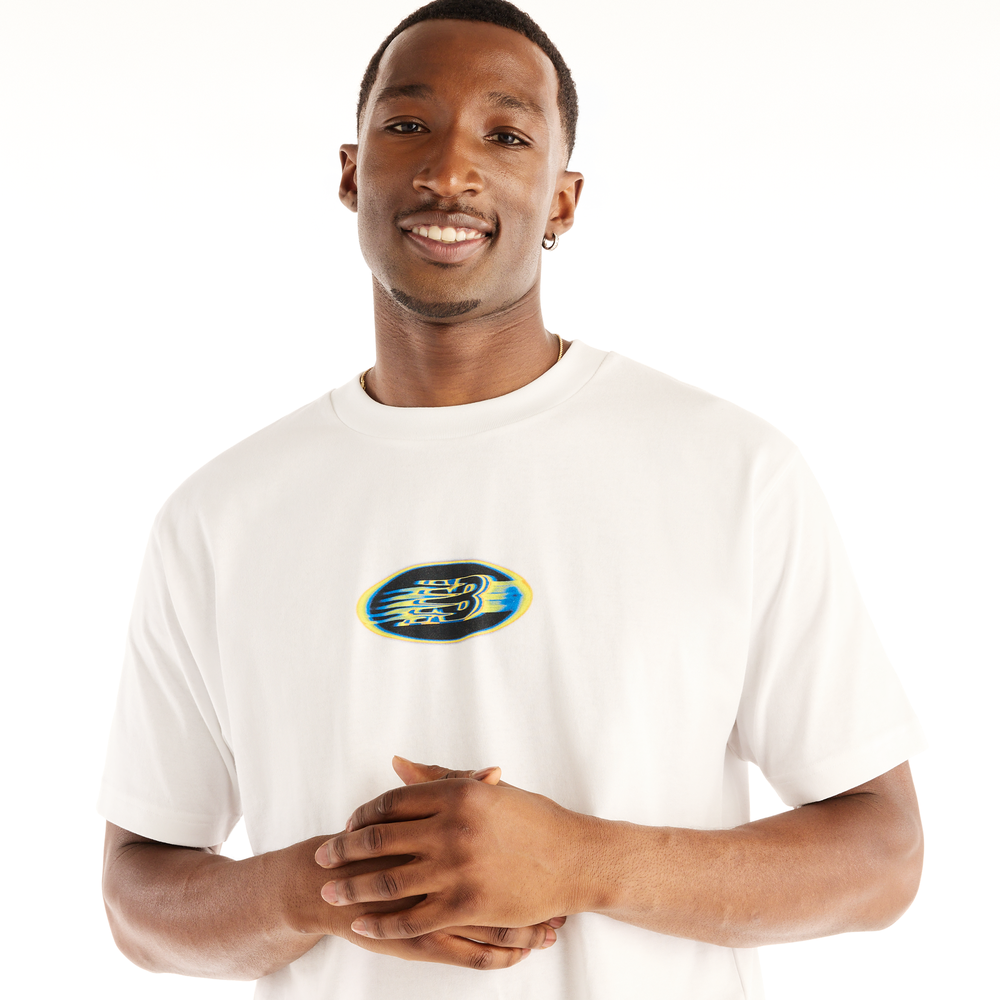 Férfi póló New Balance Heat Map Brand – fehér
