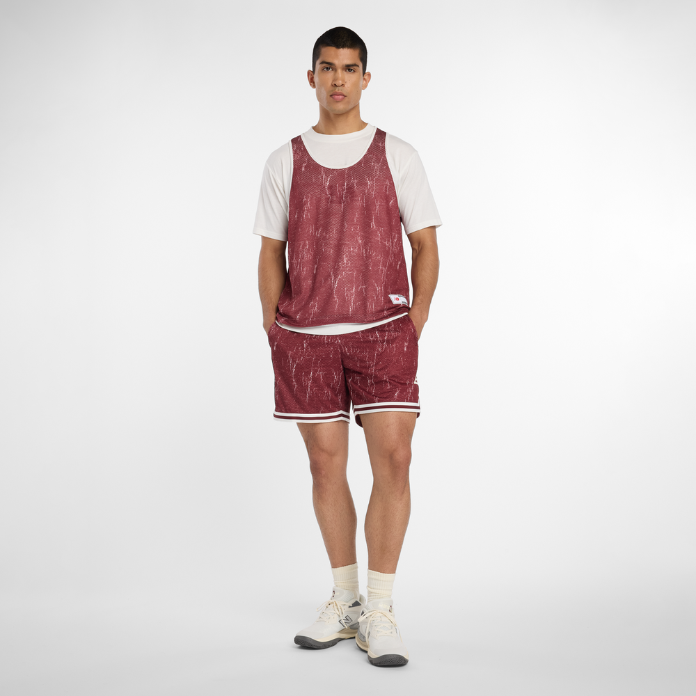 Férfi futónadrág New Balance MS53610MHB – bordó