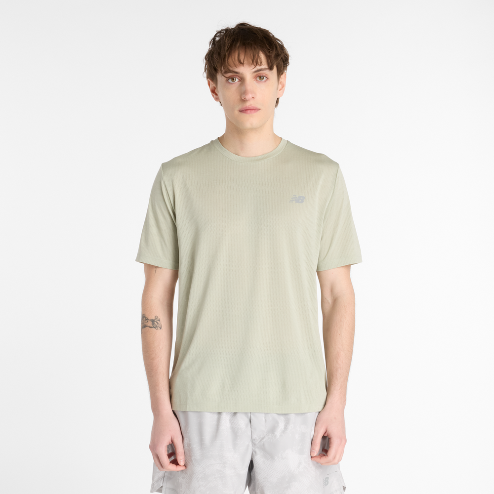 Férfi futópóló New Balance MT41253GSH – zöld