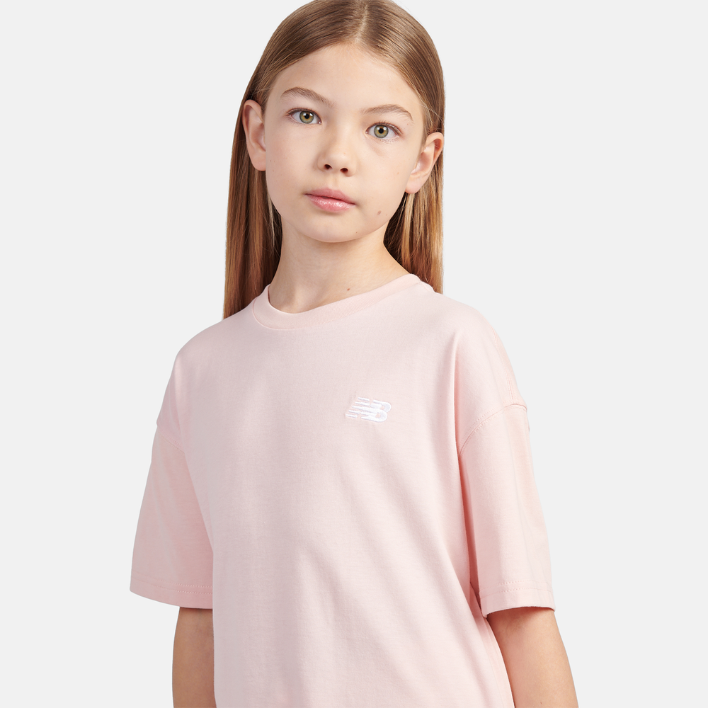 Gyerek póló New Balance LAKG0001PIE – rózsaszín