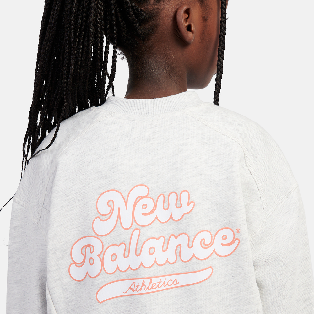 Gyerek pulóver New Balance LAKG0205AHH – szürke