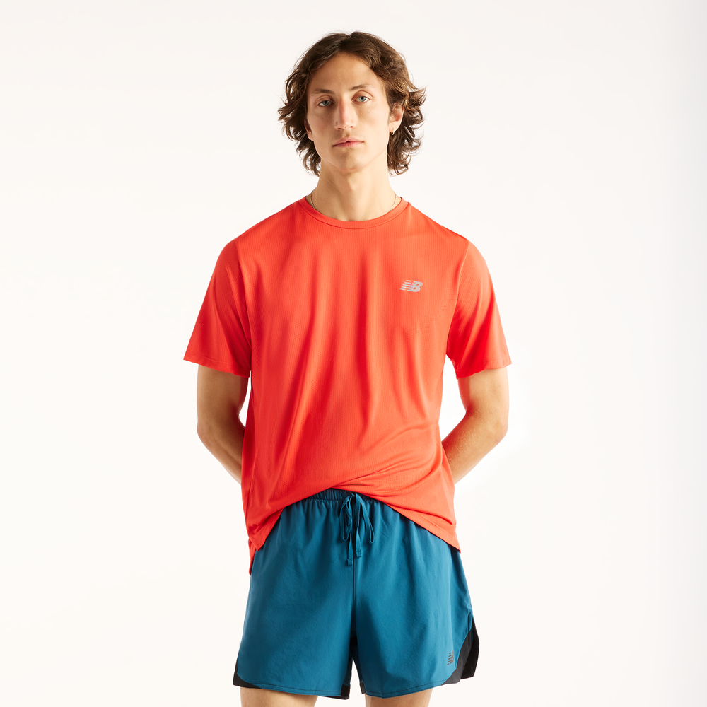 Férfi futópóló New Balance MT41253NEF – narancssárga