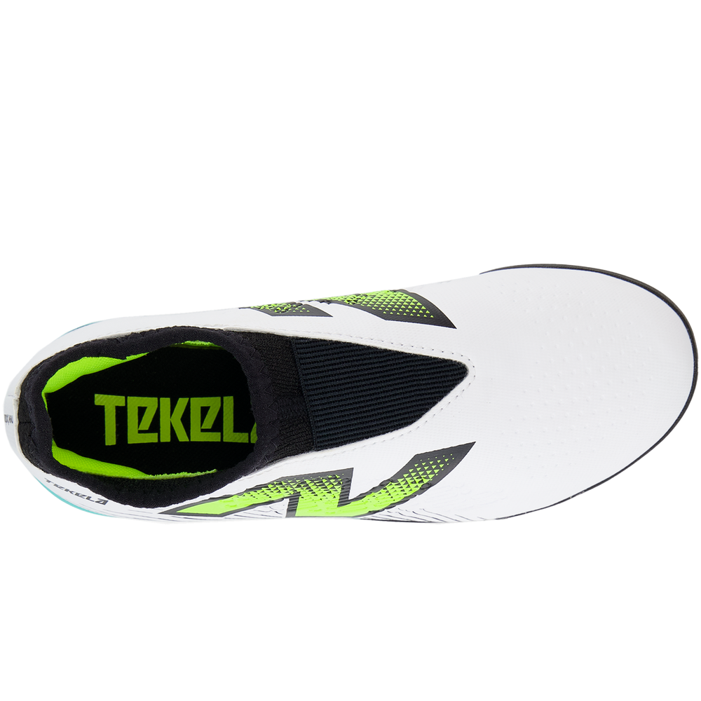 Gyermek turf cipő New Balance TEKELA V4+ MAGIQUE JNR FG SJT3TH45 – fehér