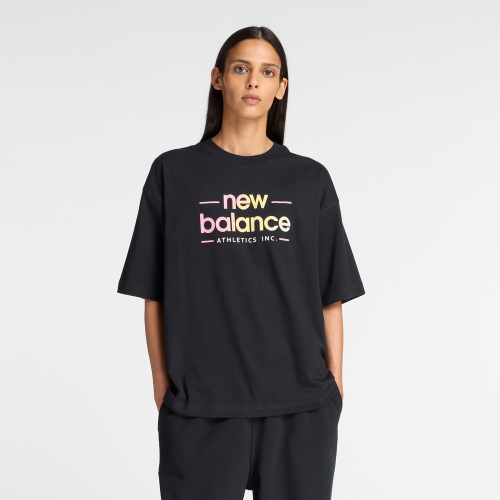 Női póló New Balance WT53916BK – fekete
