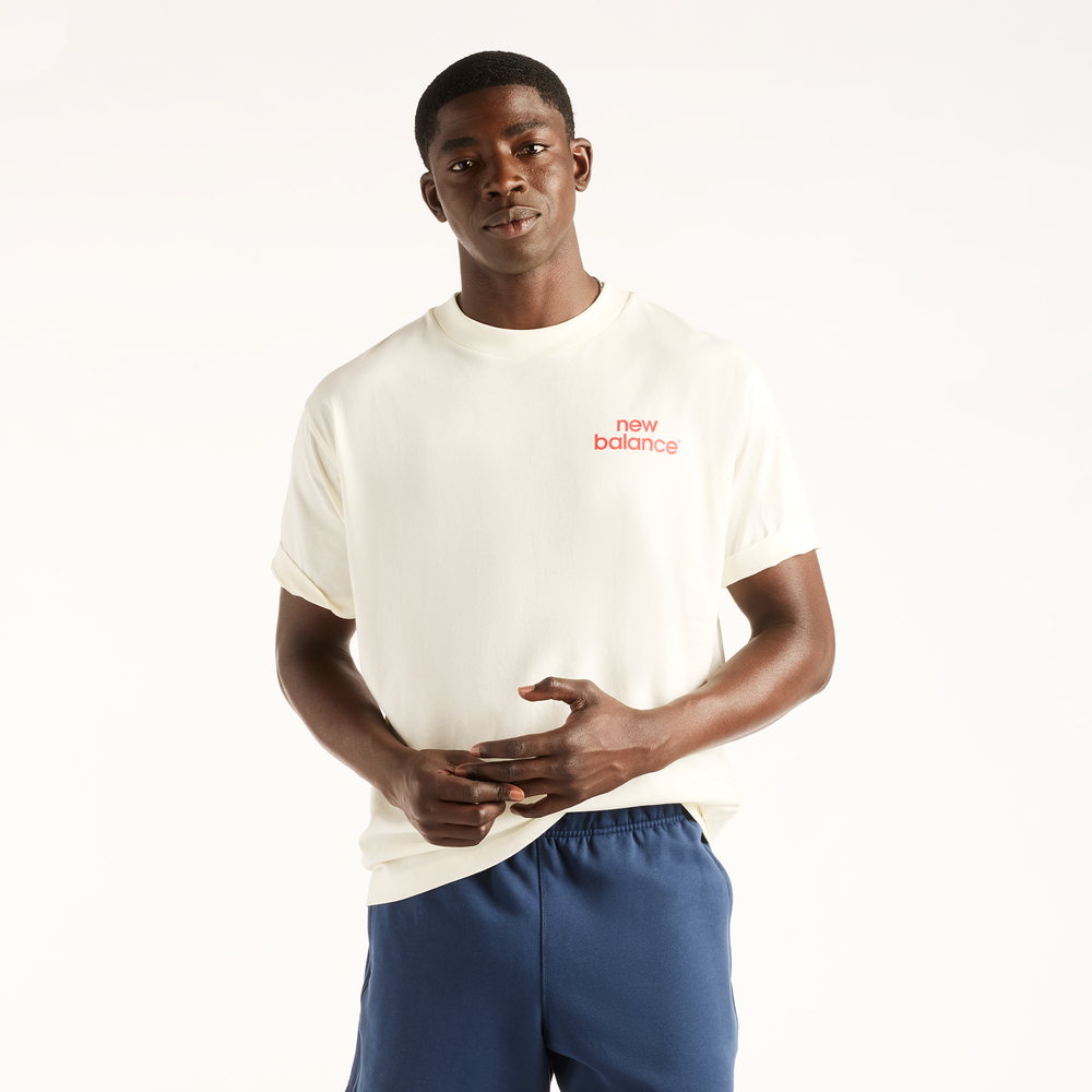 Férfi póló New Balance MT62G7MGAGA – bézs