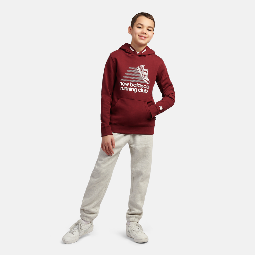 Gyerek pulóver New Balance LAKB0347MHB – bordó