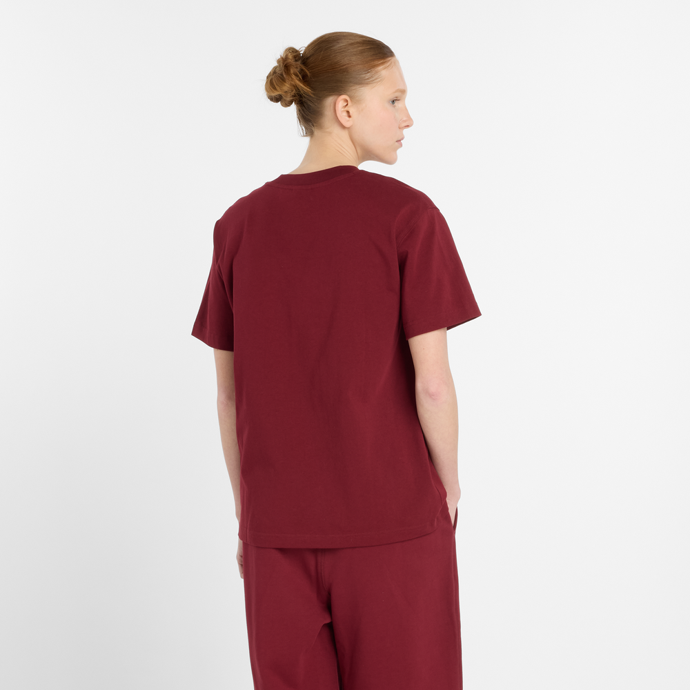 Női póló New Balance WT41501MHB – bordó