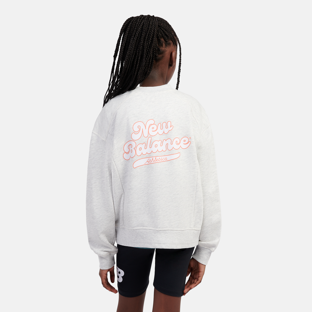 Gyerek pulóver New Balance LAKG0205AHH – szürke