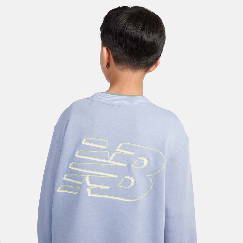 Gyerek pulóver New Balance LAKB0193DUS – kék
