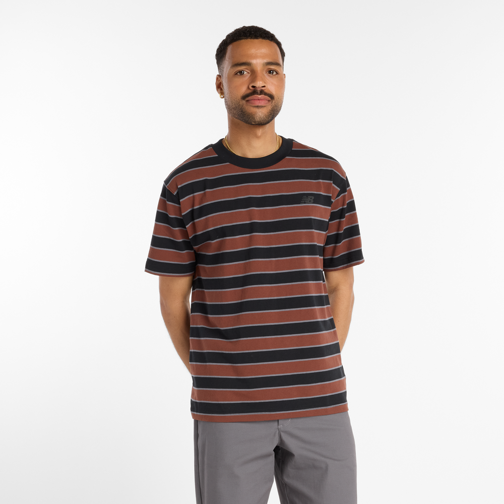 Férfi póló New Balance Numeric MT53700BK – barna