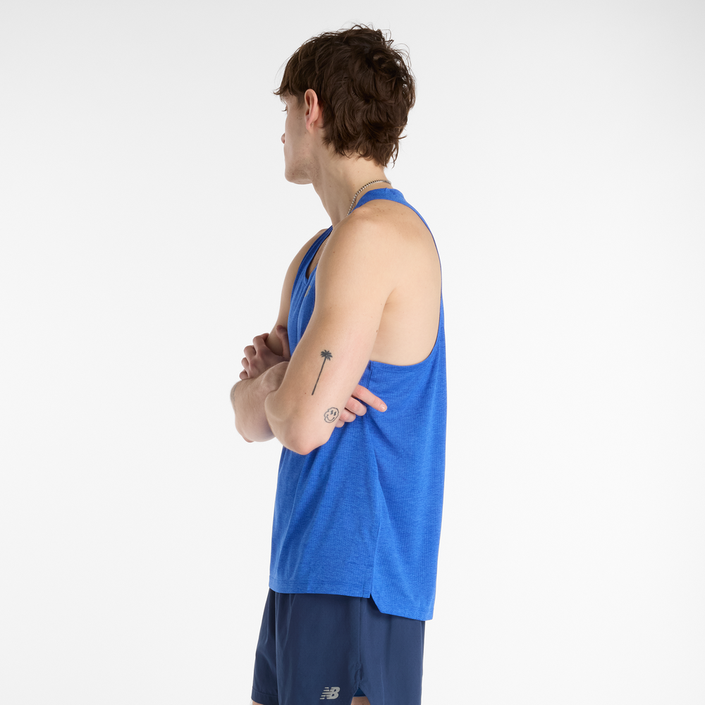 Férfi futópóló New Balance MT41250BEA – kék