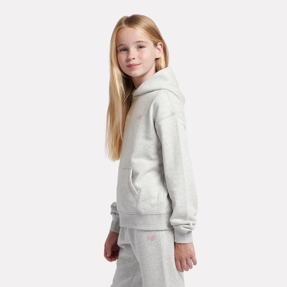 Gyerek pulóver New Balance LAKG0056AHH – szürke