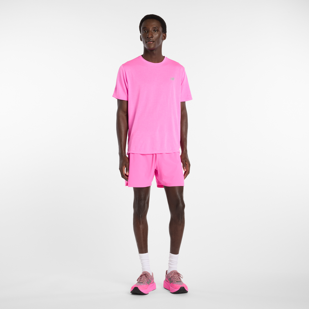 Férfi futópóló New Balance MT41253AD8 – rózsaszín