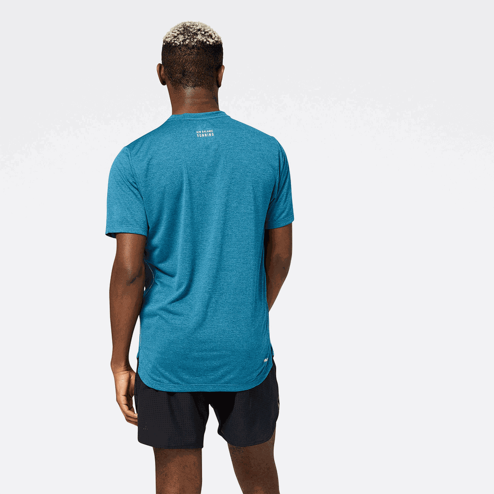 Edzőpóló New Balance MT21262DM1 – kék