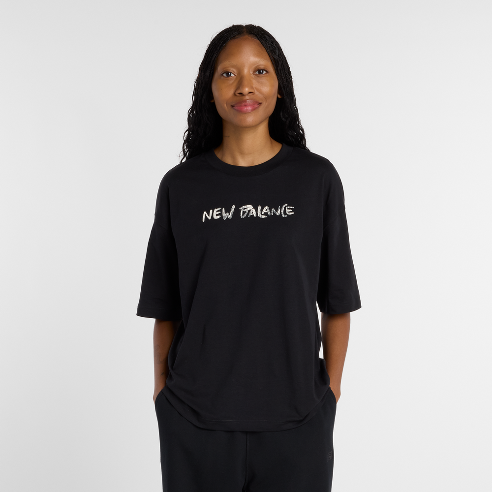 Női póló New Balance WT61M1JBBK – fekete