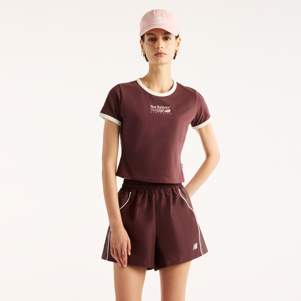 Női póló New Balance WT62O4MBYLR – bordó