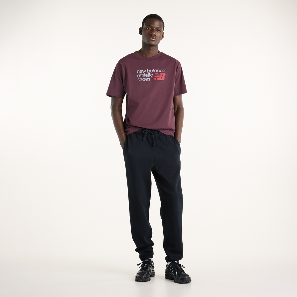 Férfi póló New Balance Athletics Premium Relaxed Chest Logo – bordó